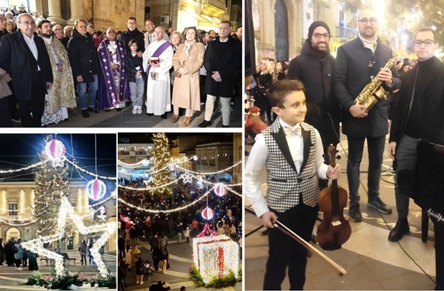 Niscemi. Cerimonia di accensione delle luci dell’Albero di Natale in piazza Vittorio Emanuele